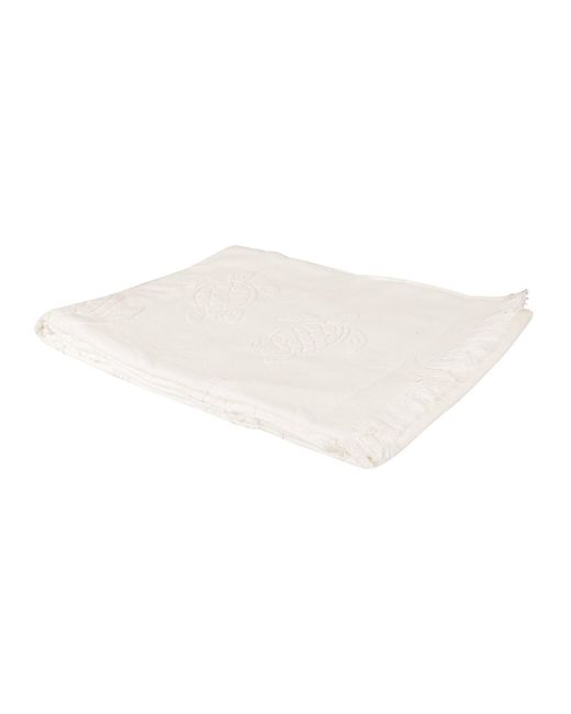 Vilebrequin White Turtle Embroidered Towel for men