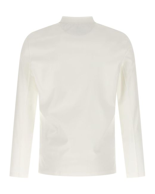 Brunello Cucinelli White Chimney Neck T-Shirt for men