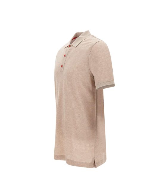 Kiton Pink Cotton Polo Shirt for men