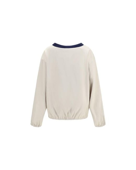 Miu Miu Natural Beige Recycled Polyester Sweatshirt