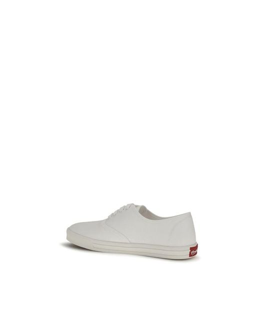 Prada White Cotton Low Top Sneakers for men