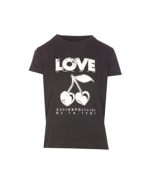 Zadig & Voltaire Black T-Shirts And Polos