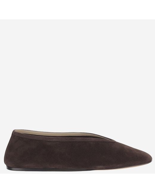 Le Monde Beryl Brown Flat Shoes Luna Suede