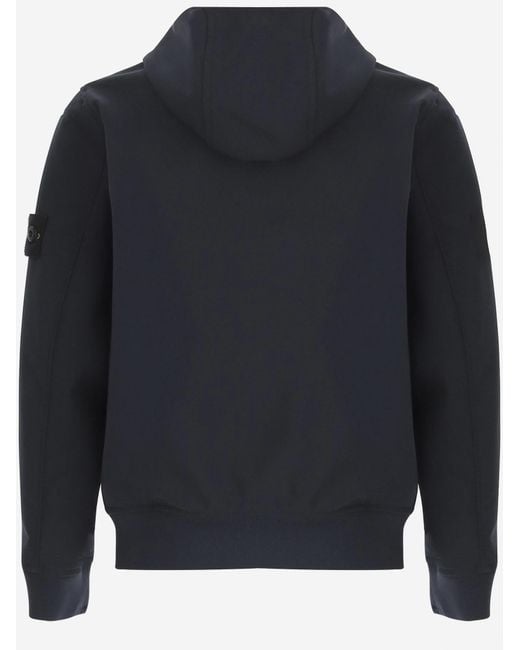Stone Island Blue Sweatshirt Stretch Nylon Polyester Jacket for men