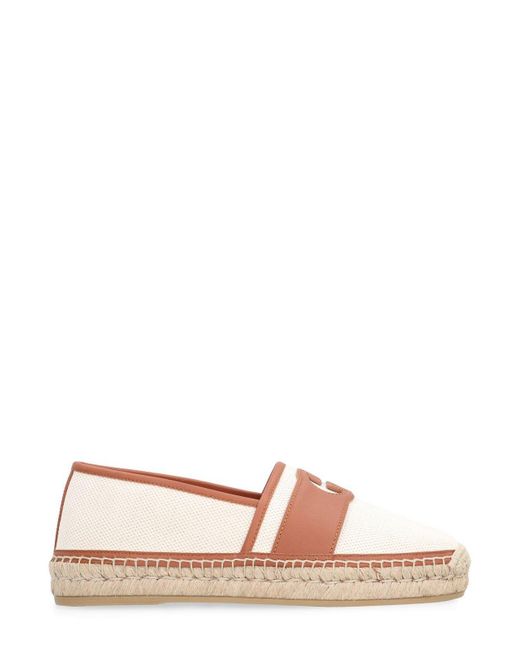 Gucci Natural Interlocking G Canvas & Leather Espadrille for men