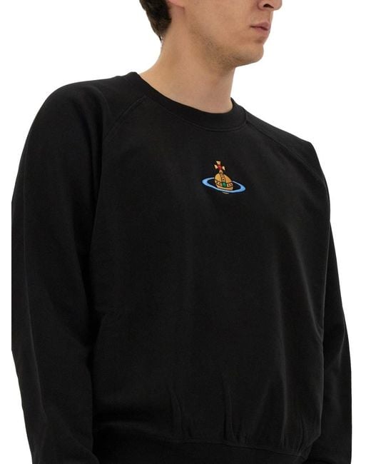 Vivienne Westwood Black Sweatshirt With Logo for men