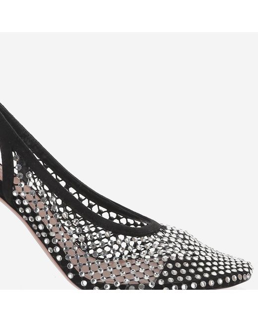 AMINA MUADDI Black Pumps Dolly Crystal Suede