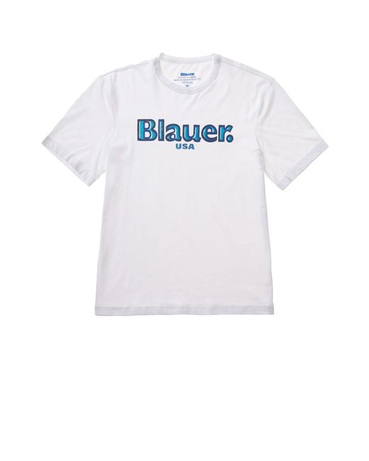 Blauer White T-Shirt for men