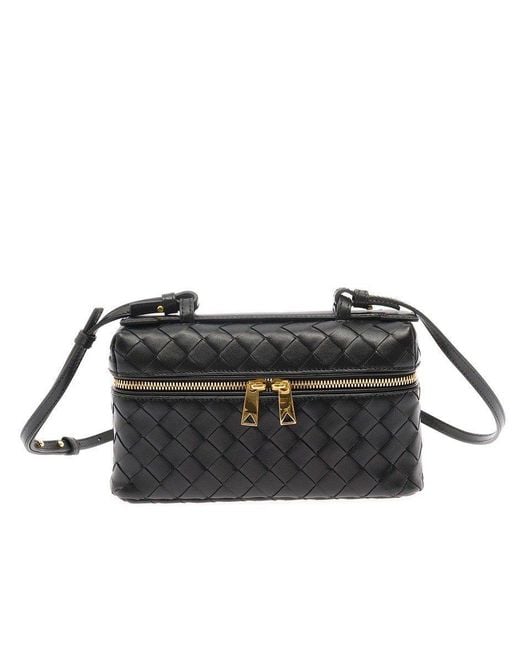 Bottega Veneta Women's Black Intrecciato Vanity Case