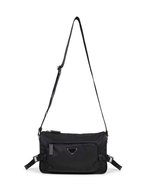 Prada Black Viaggio Medium Crossbody Bag for men