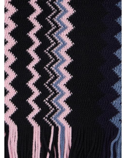 Missoni Black Scarf Tech Fabric Acrylic