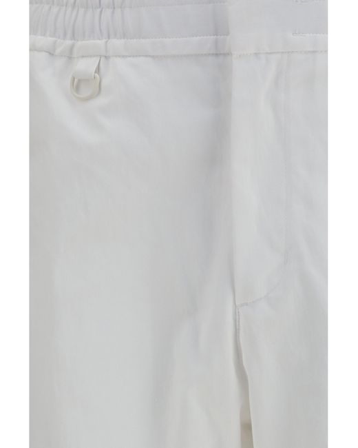Laminar White Straight Leg Pants Tech Cotton Twill Cotton; Nylon for men