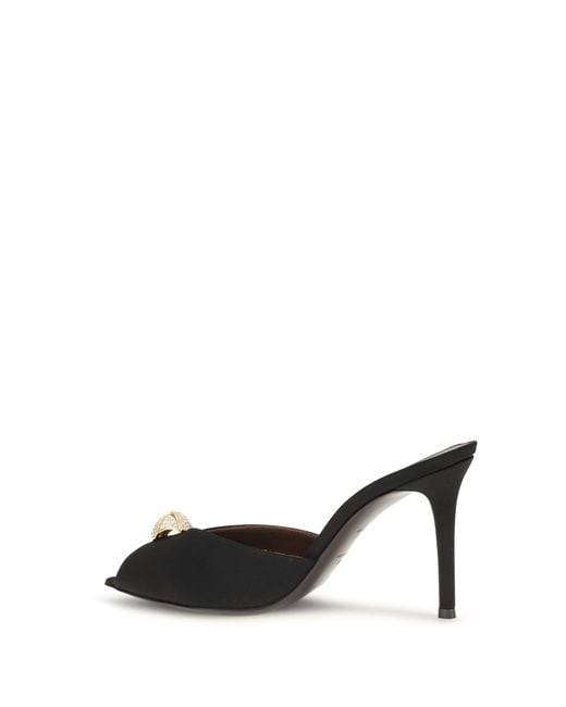 Giuseppe Zanotti Black Intrigo Cocktail Mules Sandals Calf Leather Bos Taurus