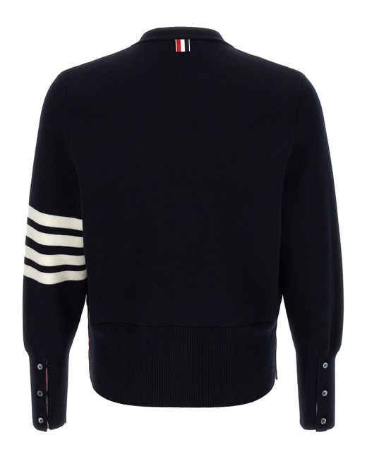 Thom Browne Blue 4-Bar' Wool Cardigan for men