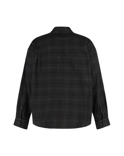 Balenciaga Black Cotton Poplin Shirt for men