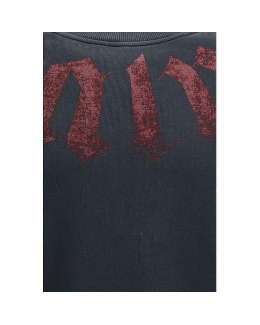 Palm Angels Blue Black Cotton Sweatshirt for men