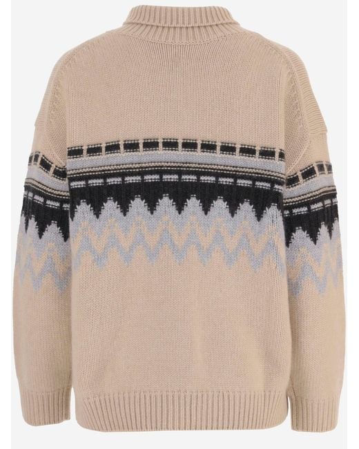 Allude Natural Cashmere Turtleneck Sweater