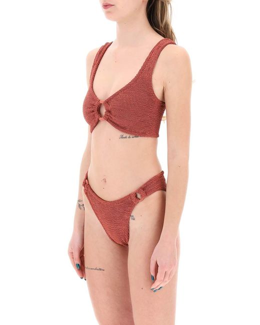 Hunza G Red Hallie Bikini Set