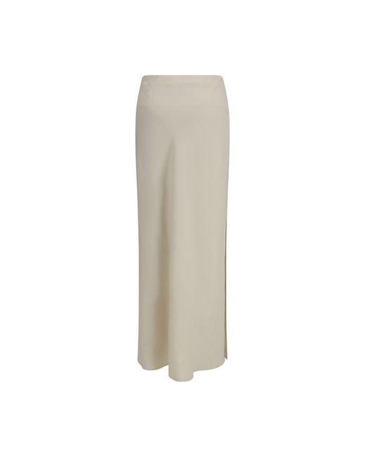 Brunello Cucinelli Natural Viscose Long Skirt