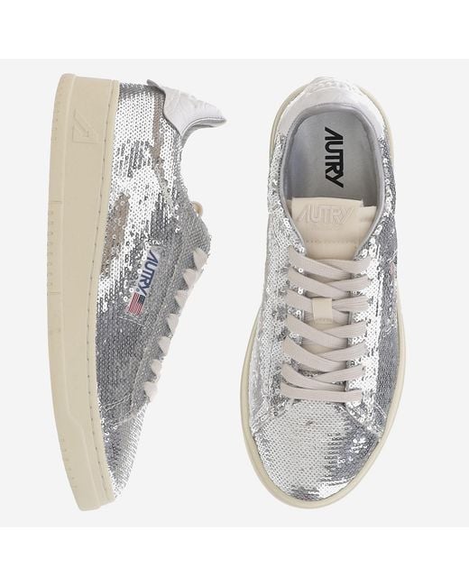 Autry Metallic Dallas Low Sparkling Sneakers Polyester Trainers