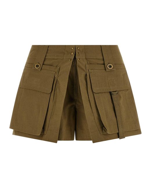 Isabel Marant Green 'Barta' Shorts