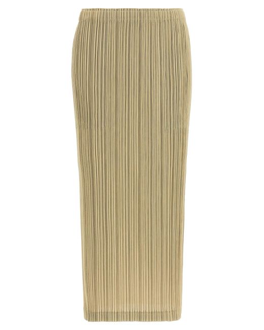 Pleats Please Issey Miyake Natural 'Thicker Bottoms 1' Skirt