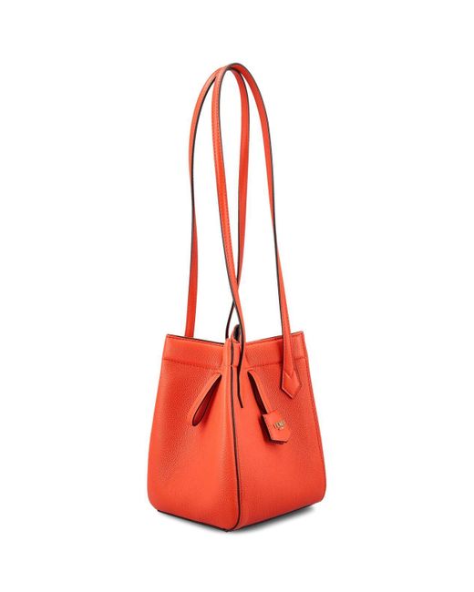 Fendi Red Origami Mini Bucket Bag