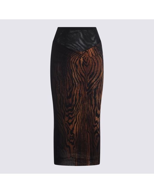 Jean Paul Gaultier Brown Skirts _Main Fabric: Pa