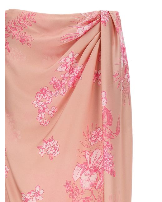 Twin Set Pink Floral Print Skirt