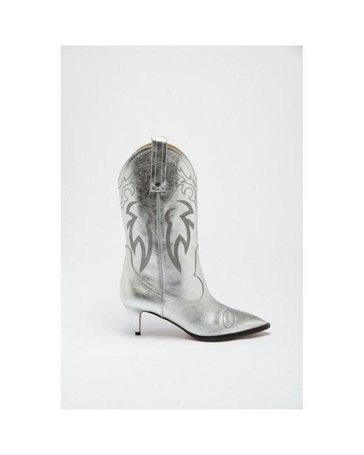 Moschino Gray Multicolor Viscose High Heel Boots