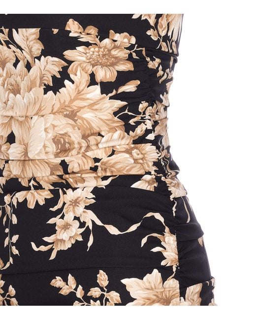 Dolce & Gabbana White Roses Print Dress