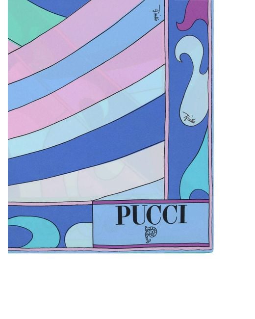 Emilio Pucci Blue Scarves