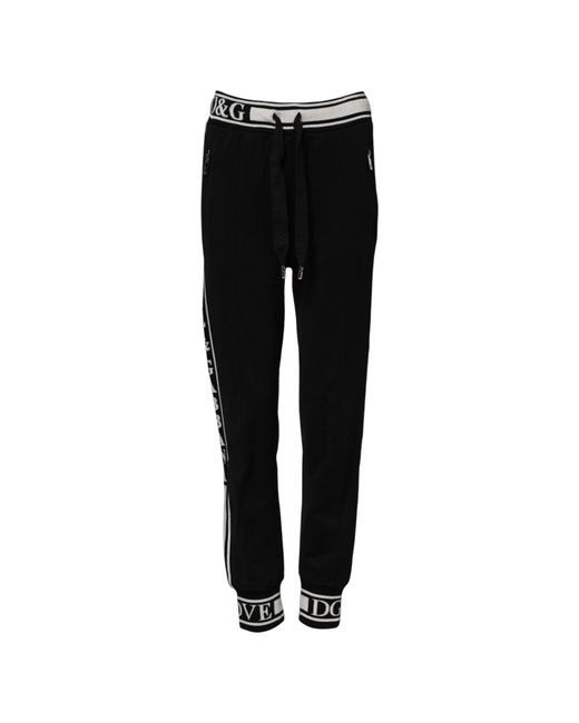 Dolce & Gabbana Black Jersey Jogging Pants