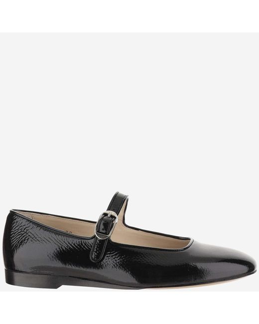 Le Monde Beryl Leather Mary Jane Ballet Flats in Black | Lyst