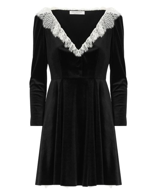 Philosophy Di Lorenzo Serafini Black Velvet Dress