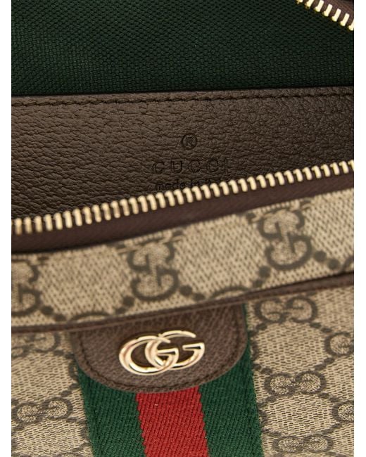 Gucci Gray 'Ophidia' Small Crossbody Bag