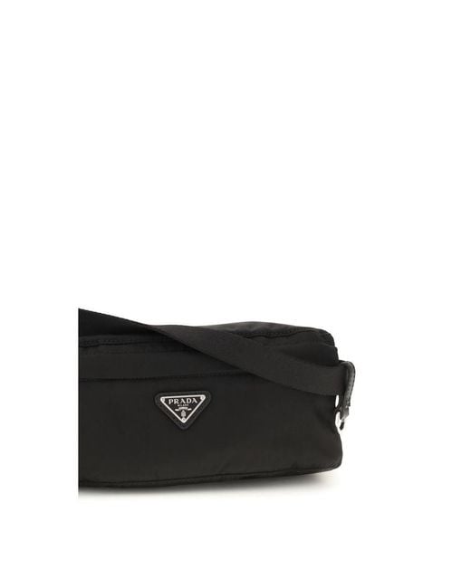 Prada Black Recycled Polyamide Clutch Bag for men