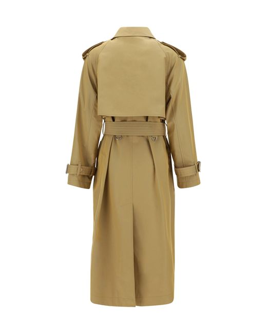 Burberry Breasted Trench Jacket in Natural | Lyst