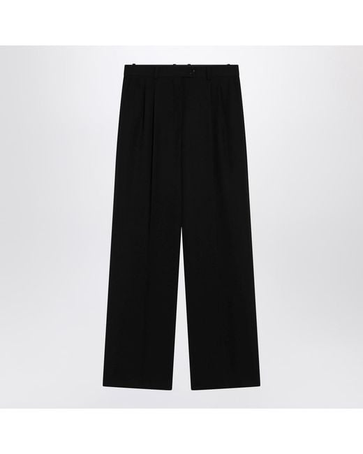 The Row Black Wide Trousers