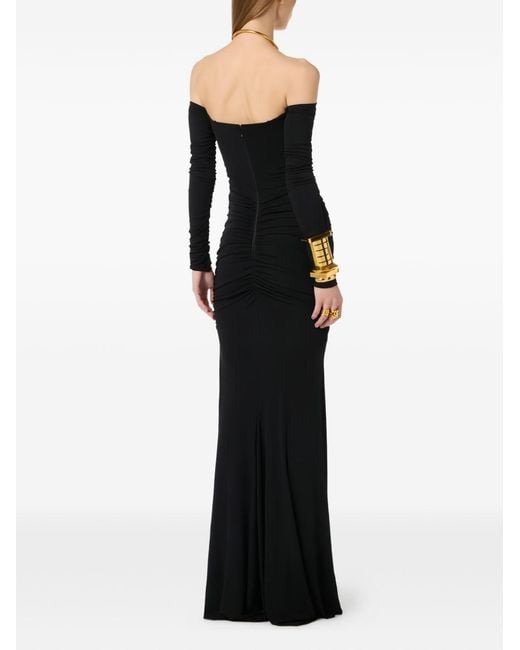 Elisabetta Franchi Black Long Evening Dress