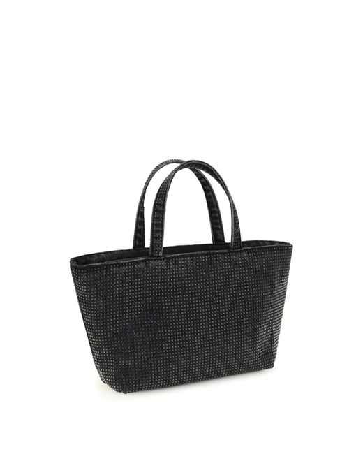 Alexander Wang Black Punch Small Tote Bag Cotton Shoulder
