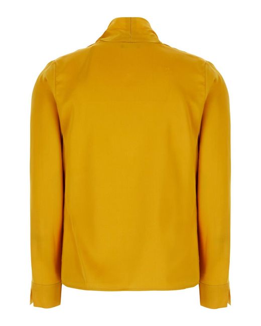 Le Plain Yellow Blouse Georgette Blouses