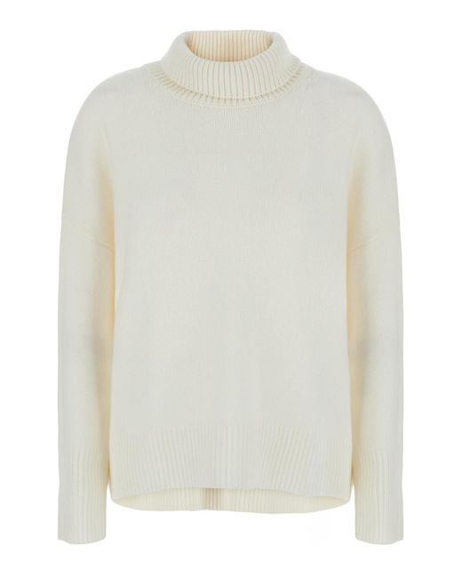 Lisa Yang White Sweater Heidi Cashmere Knitted Tops