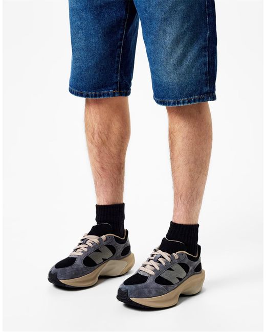 New Balance Black Wrpd Runner 'Magnet' Sneakers for men