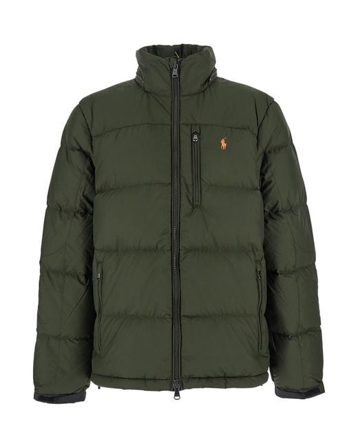 Polo Ralph Lauren Green Down Jacket Gorham Polyester Padded for men