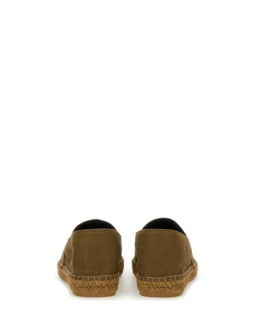 Saint Laurent Green Cotton Gabardine Espadrille Shoe for men