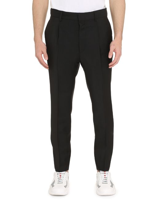 Prada Black Wool Blend Trousers For for men
