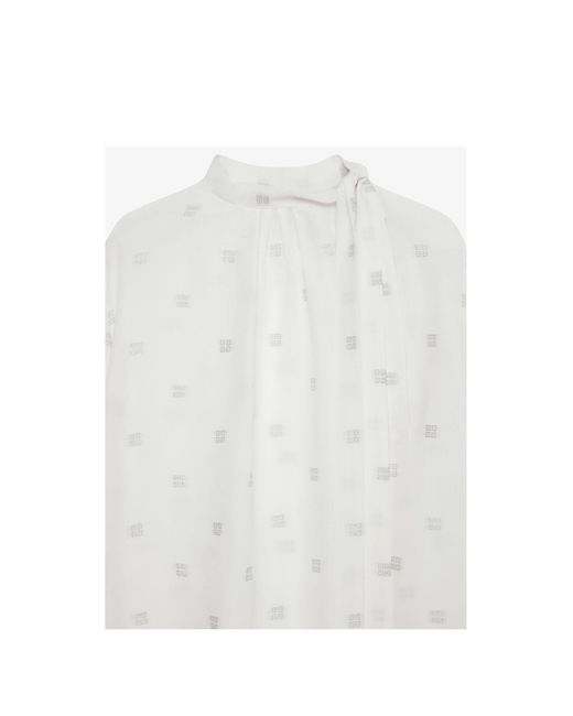 Givenchy White 4G Silk Blouse
