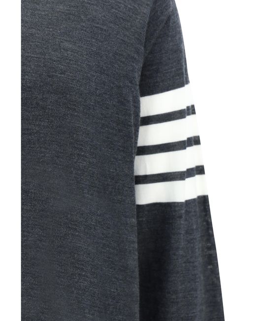 Thom Browne Blue Virgin Wool Sweater Fleece Ovis Aries for men