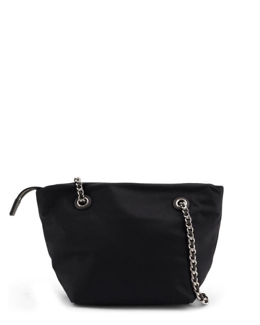 Tory Burch Black Ella Chain Small Nylon Shoulder Bag
